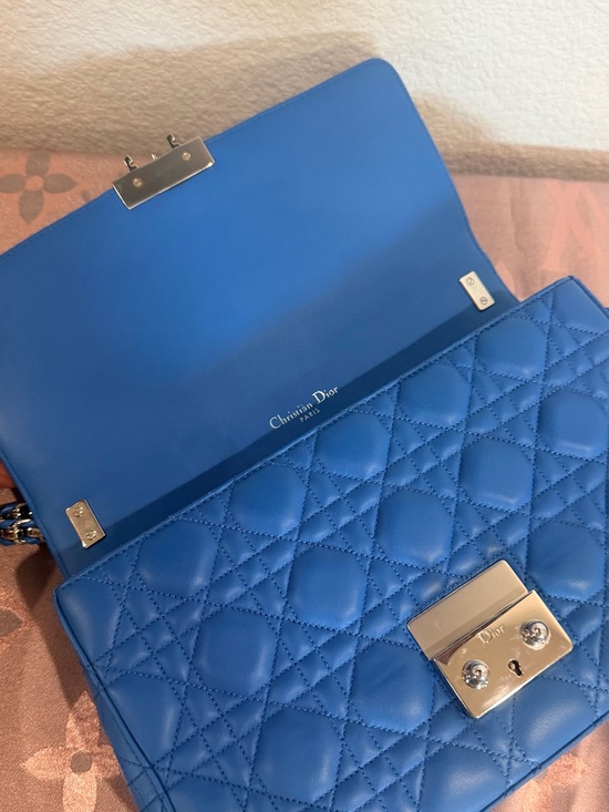Dior Handbags - Dior Royal Blue Quilted Leather Shoulder Bag